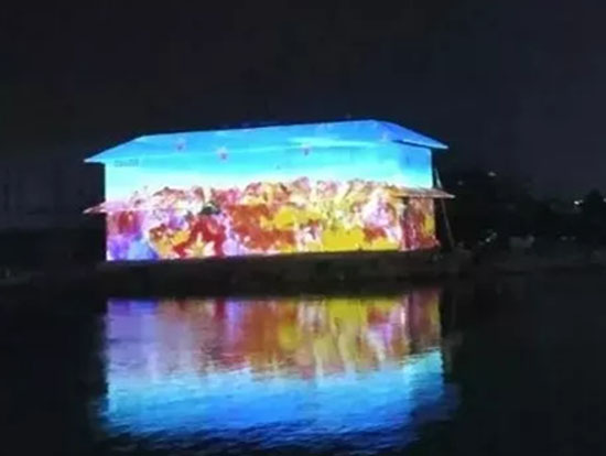 东莞华阳湖国家湿地 公园投影灯光秀 